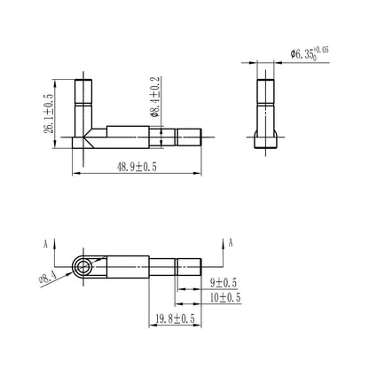 1/4" Stem Plug , Plastic 90 degree Elbow Connector 1800-A