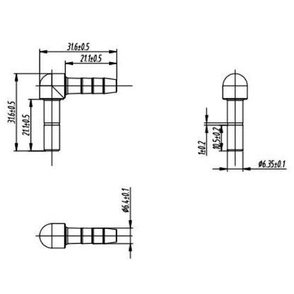 1/4" Tube Elbow Barb connector Plastic  1800-F