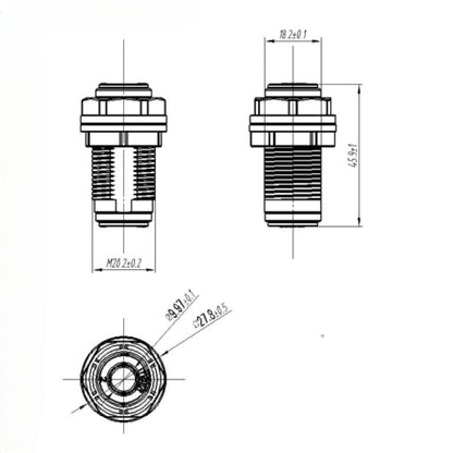 Bulkhead Union Quick Connect Fitting 3/8" Tubing OD 1807-B