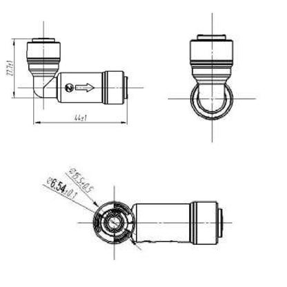 One Way Check Valve 1/4 Inch PE Tubing O.D.Use Push to Elbow Quick Connect Fittings 1812-A