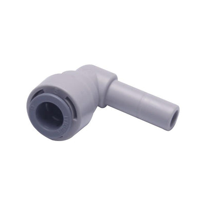 Push to Connect 3/8 inch Tubing x 3/8" Stem Plug , Plastic 90 degree elbow Connector 1814-B