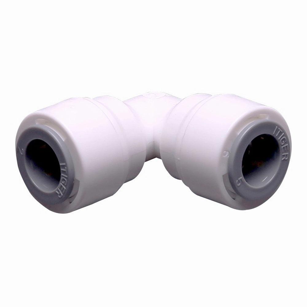 Push to Connect 3/8 inch Tubing , Plastic Inline Elbow Connector 1818-B