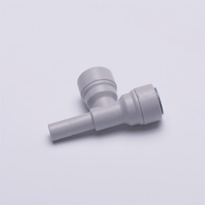 Side 3/8 stem Plug x 3/8 inch Tubing, Plastic Tee Connector 1820-B