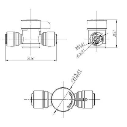 Raccord union droit en ligne en plastique pour tube de 1/4 po à pousser pour connecter 1810-A