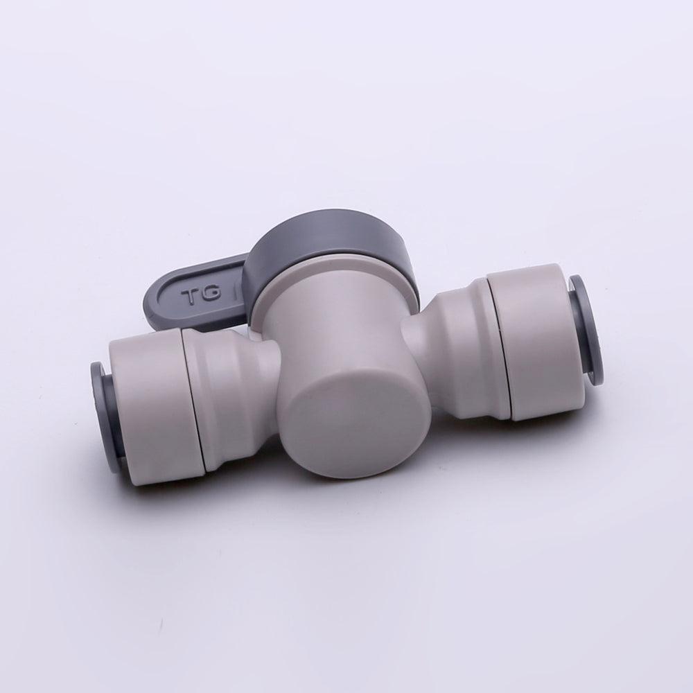 Push to Connect 3/8 Inch Shut Off Valve, Plastic Ball Valve Quick Connect 1825-B