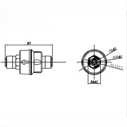 Reducing Valve for RO system, 1/4” Quick Connect Push Fit, Not adjustable 1830-C