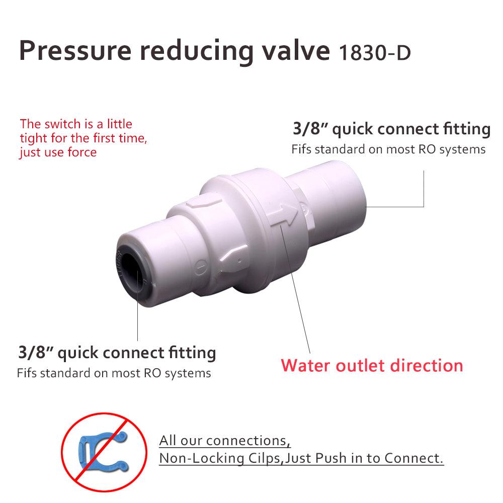 Raccord union droit en ligne en plastique pour tube de 1/4 po à pousser pour connecter 1810-A