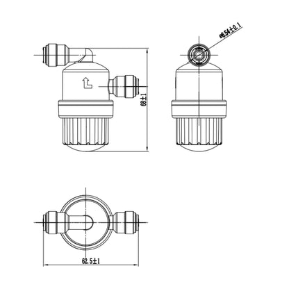 1/4 Filter Strainers Inch Size