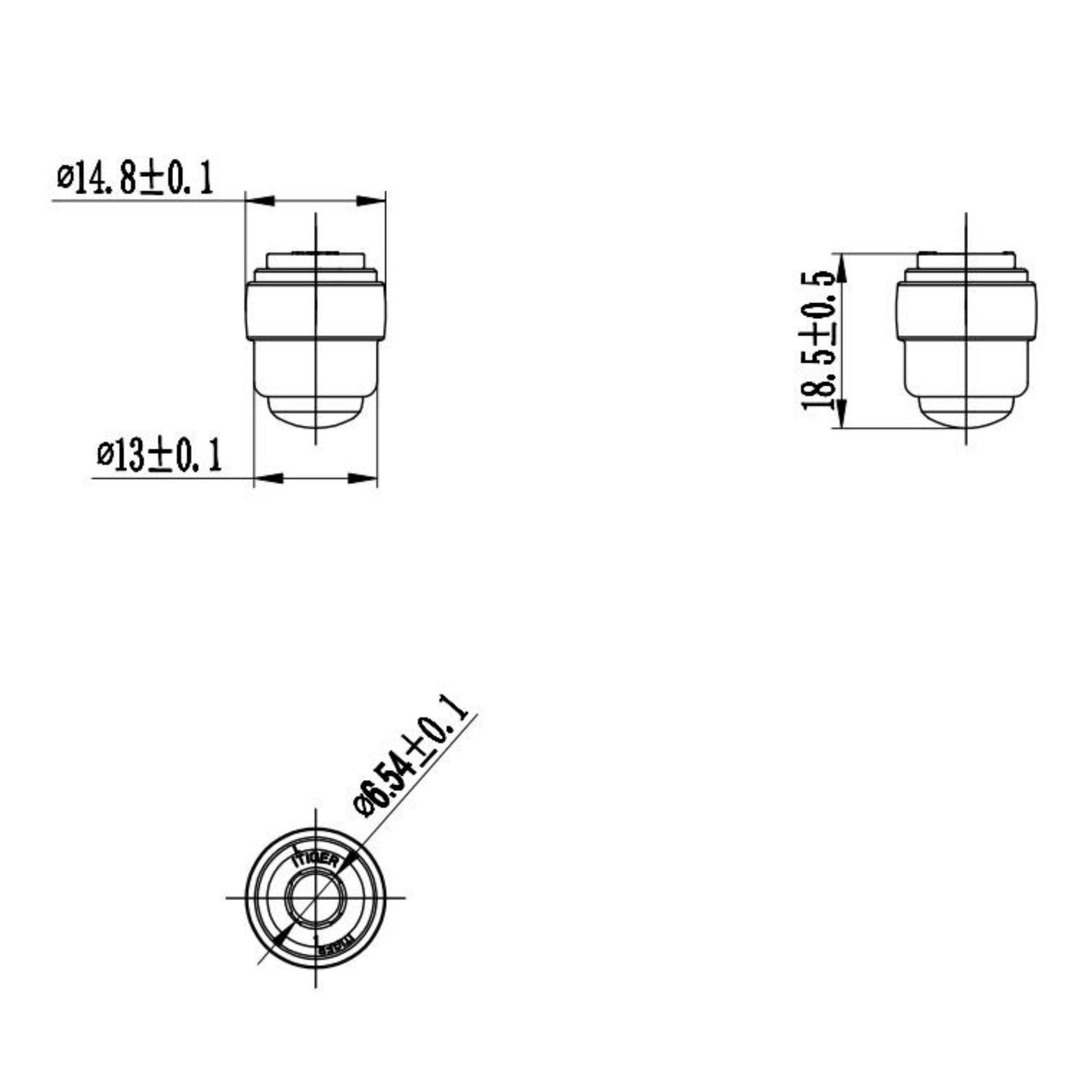 1/4 Inch Plug End Cap , Push to Connect Plastic Plumbing Fitting 1850-A