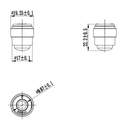 3/8 Inch Plug End Cap , Push to Connect Plastic Plumbing Fitting 1850-B